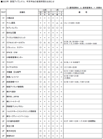 年末年始の営業状況について②