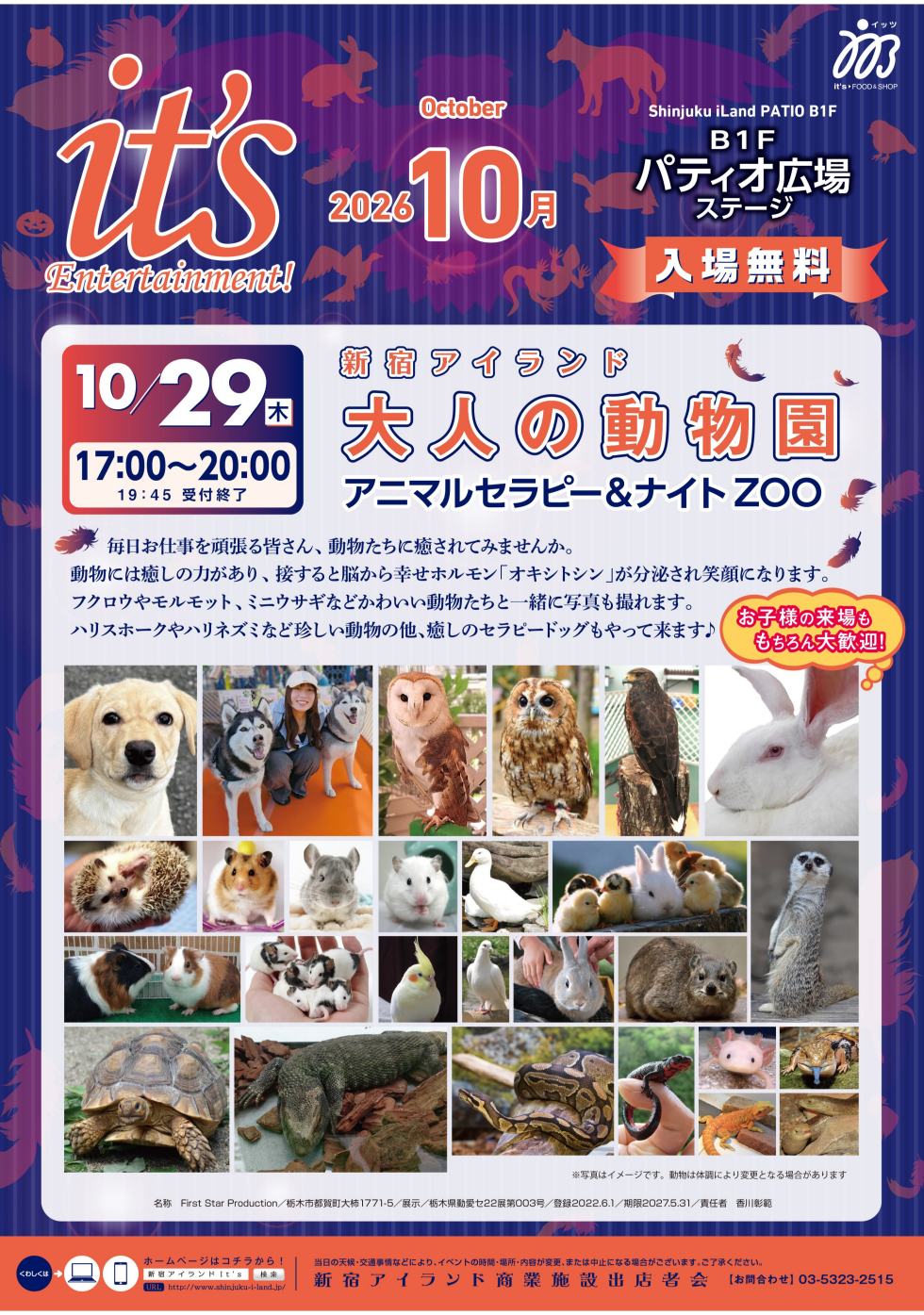 大人の動物園 アニマルセラピー&ナイトZOO